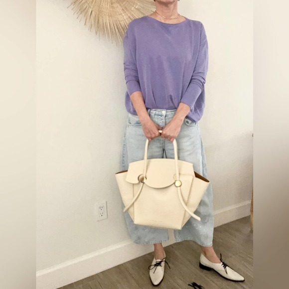 Proenza Schouler leather pipe bag cream large shoulder New with tags - Picture 3 of 16